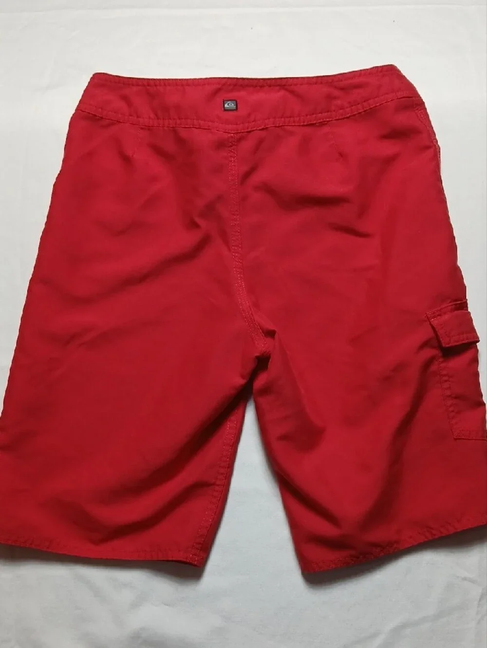 Quiksilver Red Swim Trunks with Black Drawstring Size 27